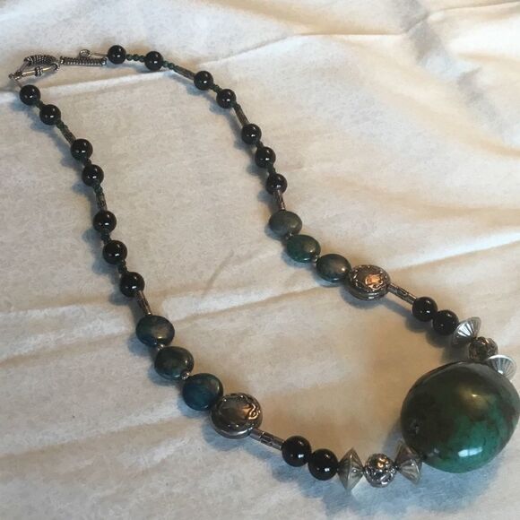 NWOT Sterling Silver Turquoise Necklace - Picture 1 of 12